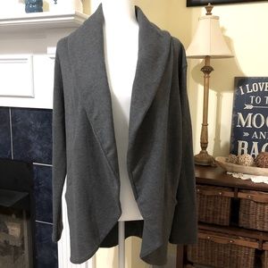 James Perse French Terry Draped Cardigan Blazer L